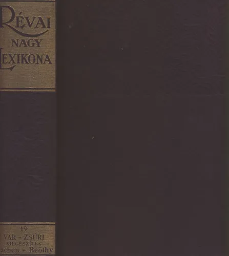 Kedvezmény Révai nagy lexikona 19. (Vár-Zsüri)