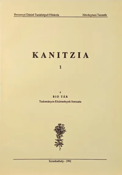 Újdonság A bozsoki Zsidó-rét növényzete és botanikai értékei - Kanitzia 1.