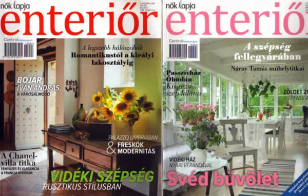 2 db Nők Lapja Enteriőr magazin: 2015. tavasz és 2015. ősz Expressz kézbesítés