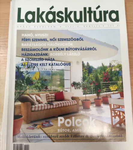 Gyors kiszállítás Lakáskultúra XXXVI. évfolyam 2001. április/4. szám