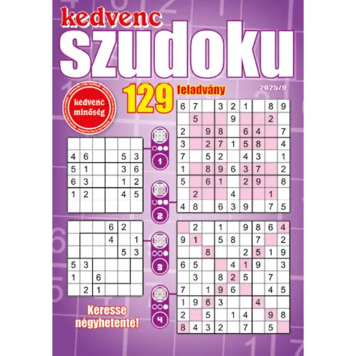 Kedvenc Szudoku 2025/9 Biztonságos vásárlás