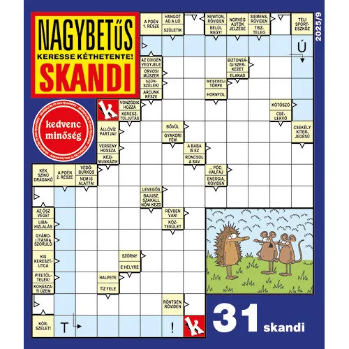 Nagybetűs Skandi 2025/9 Gyors szállítás