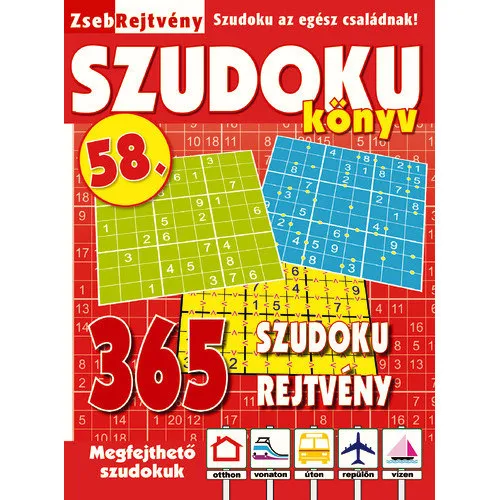 Különleges ajánlat ZsebRejtvény Szudoku könyv 58.