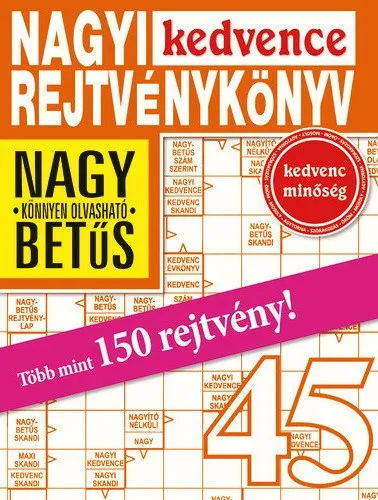 Nézd meg most Nagyi Kedvence Rejtvénykönyv 45.