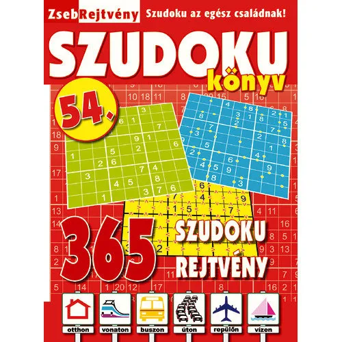 ZsebRejtvény Szudoku könyv 54. Rendeld meg most