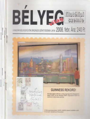 Bélyegvilág 2008/2,3,5,6,7-8. számok (5 db. lapszám) Nézd meg most
