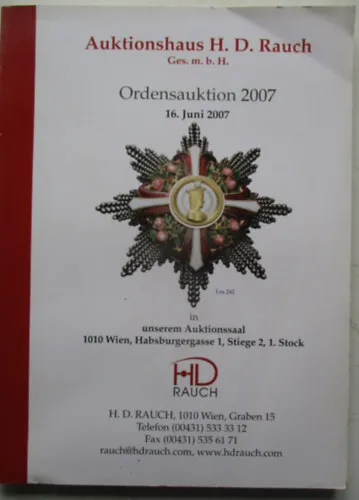 Ordensauktion 2007 Juni 16. Akció