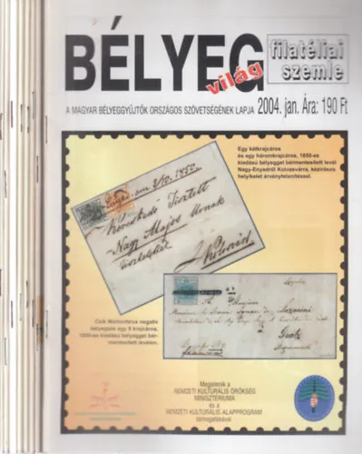 Bestseller Bélyegvilág 2004/1,2,4,5,6,7-8,10,11. számok (8 db. lapszám)