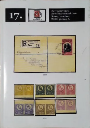 Utolsó esély Hungarofila 17. bélyegárverés / Briefmarkenauktion, 2000. június 3.