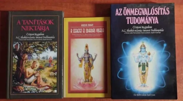 3db Krisna könyv:A szeretet és odaadás jógája + Az önmegvalósítás tudománya+A tanítások nektárja Bestseller