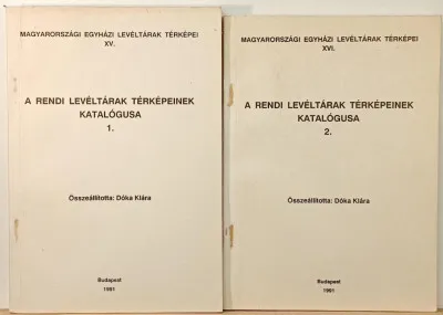 A rendi levéltárak téképeinek katalógusa 1-2. - Magyarországi egyházi levéltárak térképei XV. Rendeld meg most