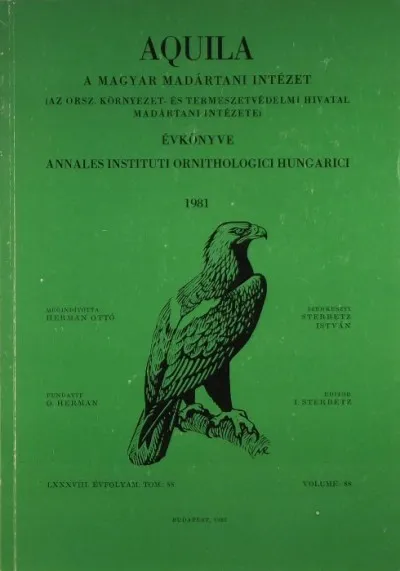 Aquila 1981 - A Magyar Madártani Intézet évkönyve Kedvezményes ár