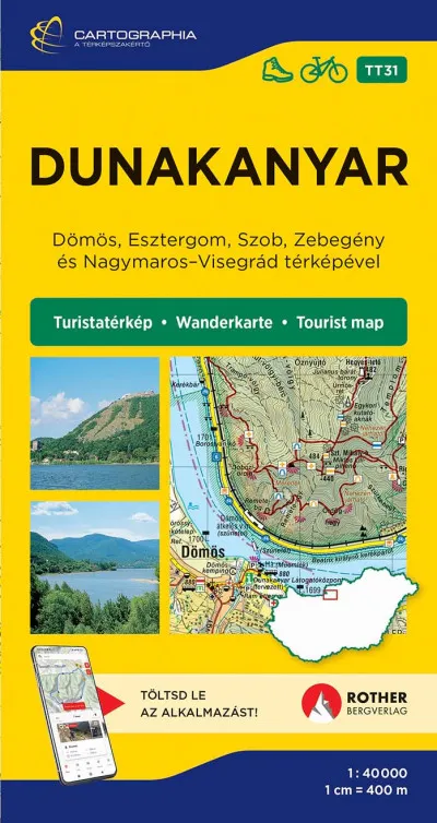 Dunakanyar turistatérkép 1:40000 [TT31] - Dömös, Esztergom, Szob, Zebegény, és Nagymaros-Visegrád térképével Árcsökkenés