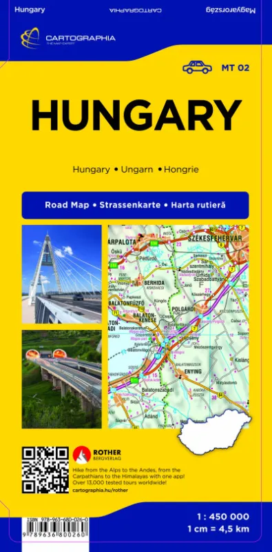 Magyarország Extra (keményborítós) autótérkép 1:450 000 Szuper ajánlat