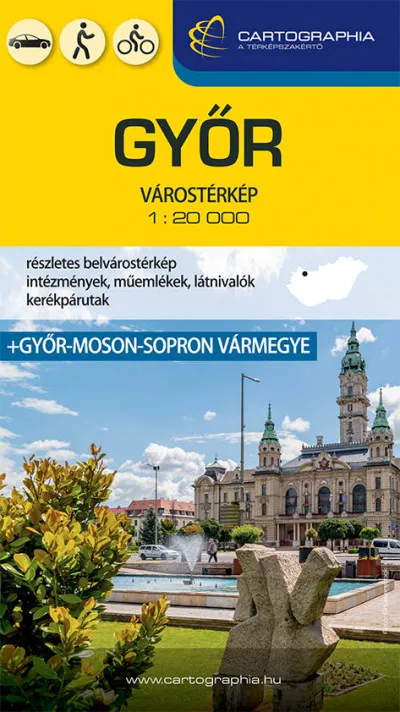 Győr várostérkép - Győr-Moson-Sopron vármegye térképével Olcsóbb