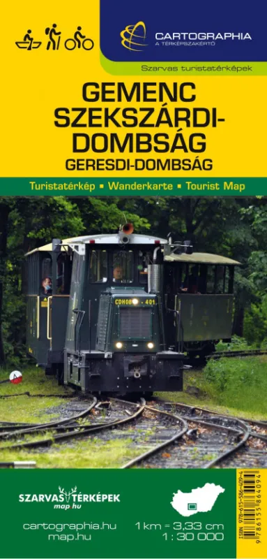 Akciós ár Gemenc, Szekszárdi-dombság turistatérkép - Geresdi-dombság