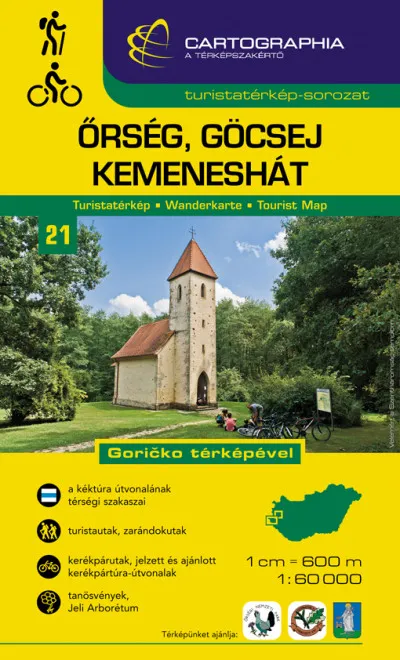 Őrség, Göcsej, Kemeneshát turistatérkép 1:60000 - Goricko térképével Szuper akció