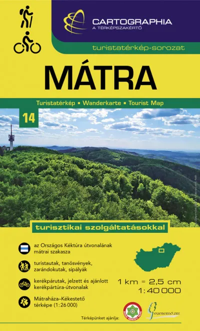 Mátra turistatérkép 1:40 000 - turisztikai szolgáltatásokkal Rendeld meg most