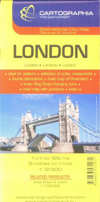 LONDON VÁROSTÉRKÉP 1:12 500 "SC" Gyors szállítás