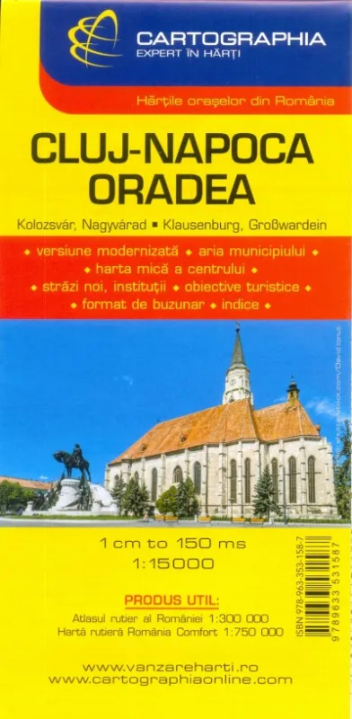 Ajánlat Kolozsvár, Nagyvárad várostérkép - 1:15000