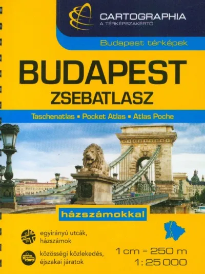 Szuper akció BUDAPEST ZSEBATLASZ 1:25 000 "SC" - házszámokkal