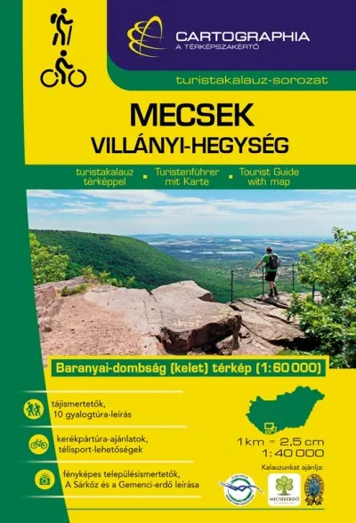 Mecsek, Villányi-hegység turistakalauz - 1:60000 Azonnali szállítás