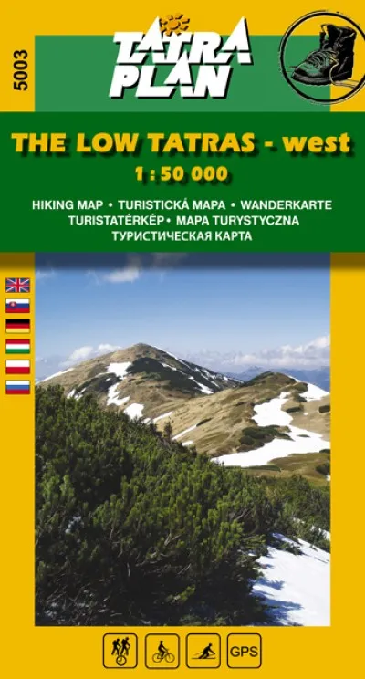 Azonnal elérhető TP5003 Alacsony-Tátra (nyugati) turistatérkép 1:50000