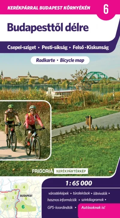 Biztonságos fizetés Budapesttől délre - Kerékpáros térkép 1:65 000 - Csepel-sziget - Pesti-síkság - Felső-Kiskunság