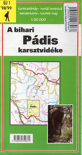 A bihari Pádis karsztvidéke - turistatérkép 1:30 000 Ne maradj le