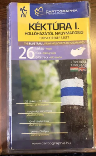 Azonnal elérhető Kéktúra I. turistatérkép szett - Hollóházától Nagymarosig
