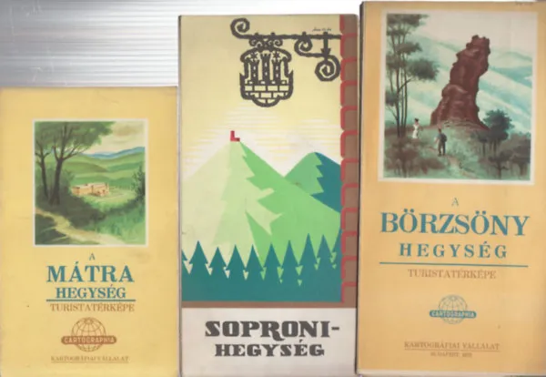 Vásárlói kedvenc 3 db. turistatérkép (A Mátra-hegység + Soproni-hegység + A Börzsöny-hegység)