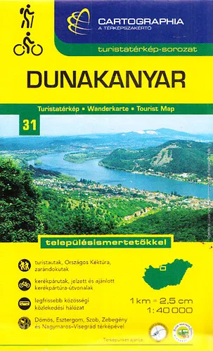 Dunakanyar (Cartographia turistatérkép-sorozat 31.) 1:40000 Biztonságos vásárlás