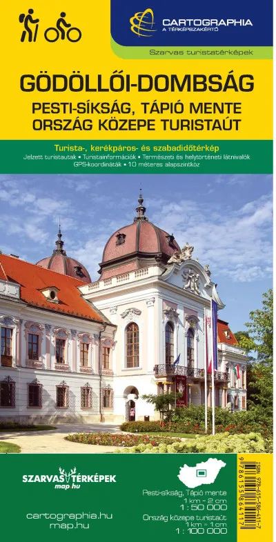 Kihagyhatatlan ajánlat Gödöllői-dombság turistatérkép - 1:50000 és 1:100000 - Pesti-síkság, Tápió mente, Ország közepe turistaút - Szarvas turistatérképek sorozat