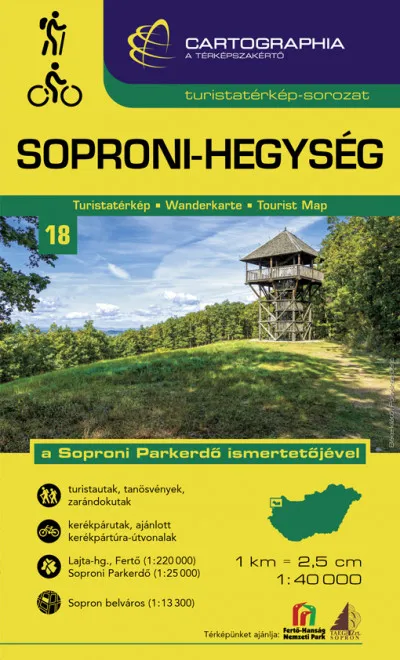 Expressz kézbesítés Soproni-hegység turistatérkép 1:40000 - a Soproni Parkerdő ismertetőjével