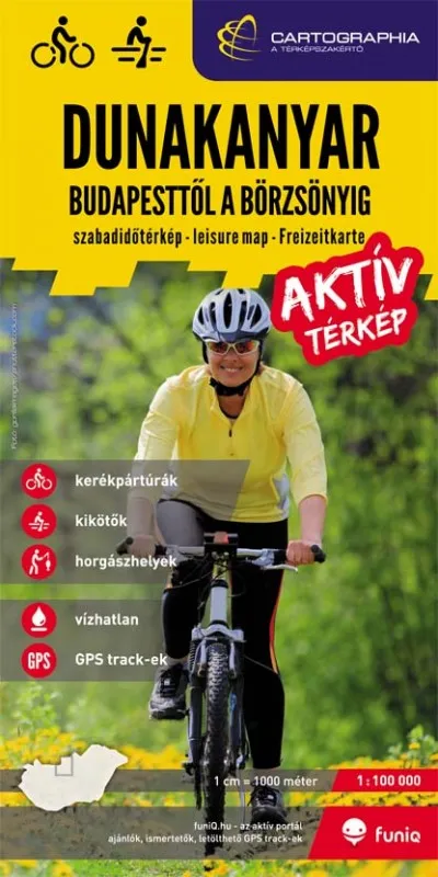Szuper akció Dunakanyar, Budapesttől a Börzsönyig aktív térkép 1:100 000