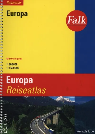 Legjobb ár Europa Reiseatlas - 1:800 000, 1:4500000 - Falk