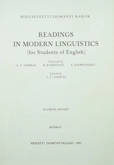 Bestseller Readings in Moder Linguistics - (for Students of English)