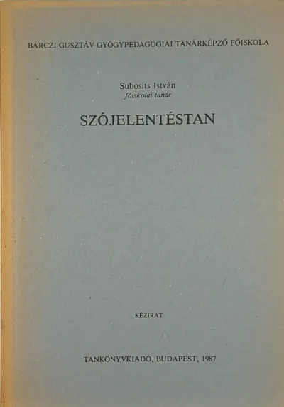Olcsóbb Szójelentéstan