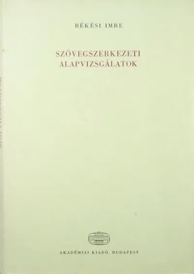 Akciós ár Szövegszerkezeti alapvizsgálatok