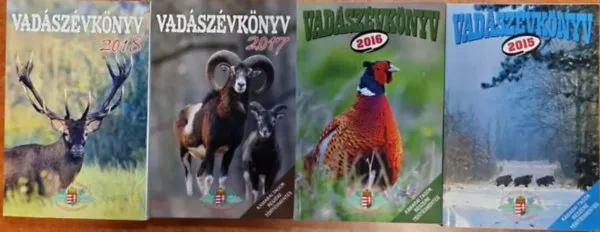 4db Vadászévkönyv :2015+2016+ 2017+ 2018 Népszerű