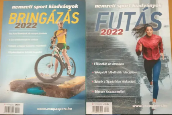 2 db sport magazin: Futás 2022 + Bringázás 2022 Kiárusítás