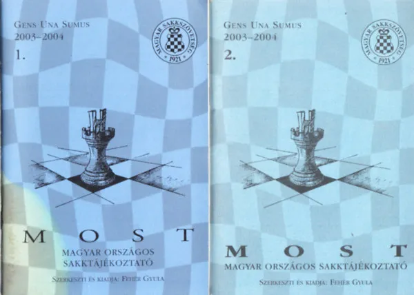 Most - Magyar Országos Sakktájékoztató 1-3. (2003-2004) Különleges ajánlat