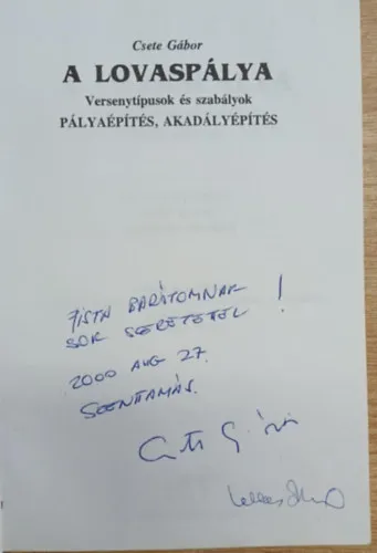A lovaspálya (dedikált) Legkelendőbb