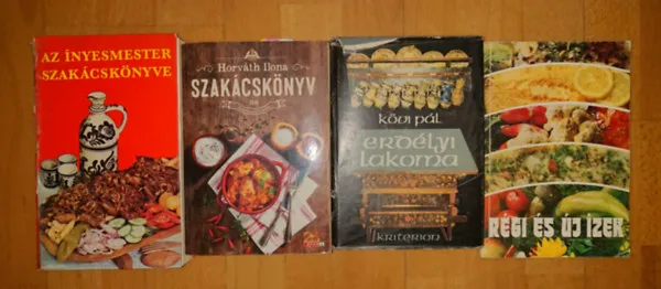3 klasszikus magyar szakácskönyv + ajándék: Az ínesmester szakácskönyve, Szakácskönyv, Erdélyi lakoma + Régi és új ízek Utolsó esély