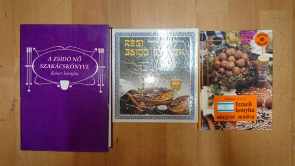 3 szakácskönyv a zsidó konyháról: A zsidó nő szakácskönyve, Régi zsidó ételek, izraeli konyha magyar módra Akciós ár