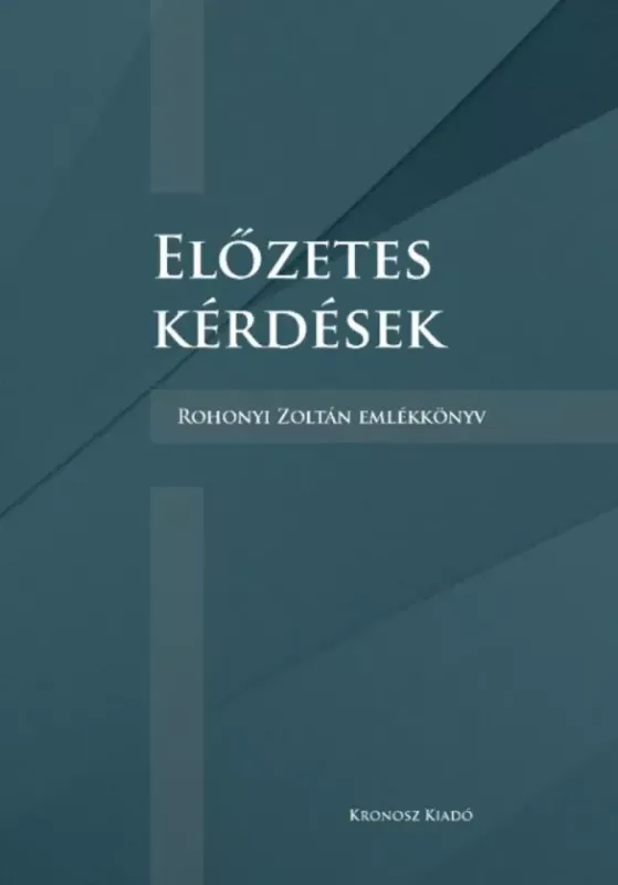 Előzetes kérdések - E-könyv Kedvezményes ár