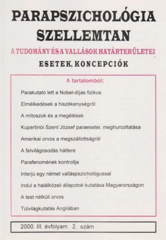 Parapszichológia-Szellemtan 2000/2 Vásárlói kedvenc