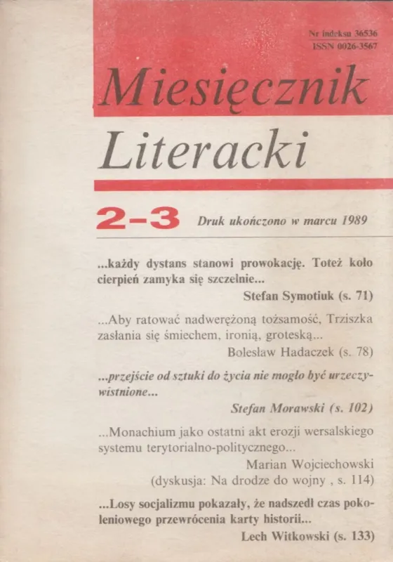Népszerű Miesiecznik Literacki 1989 Nr 2-3