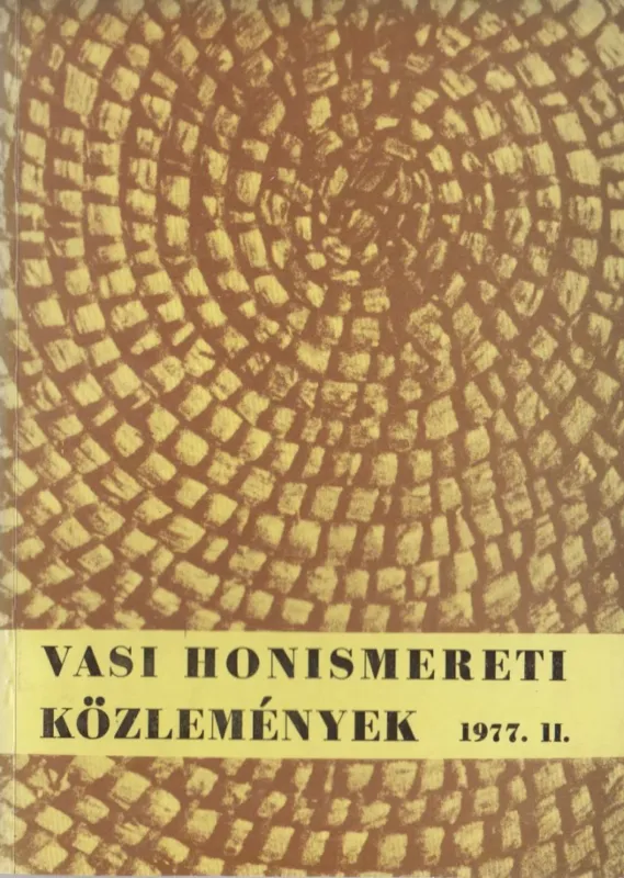 Kiárusítás Vasi honismereti közlemények 1977/II.
