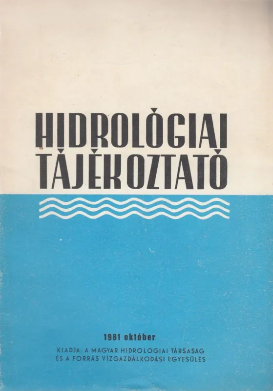 Olcsó Hidrológiai Tájékoztató 1981 október